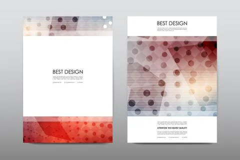 Brochure layout template flyer design vector, Magazine booklet cover abstract Illustrazione stock