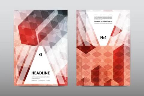 Brochure layout template flyer design vector, Magazine booklet cover abstract Illustrazione stock