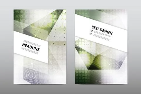 Brochure layout template flyer design vector, Magazine booklet cover abstract Illustrazione stock