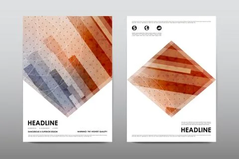Brochure layout template flyer design vector, Magazine booklet cover abstract Illustrazione stock