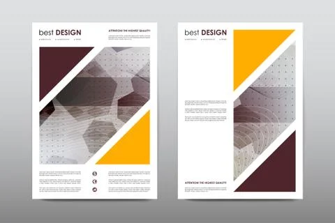 Brochure layout template flyer design vector, Magazine booklet cover abstract Stock Illustration