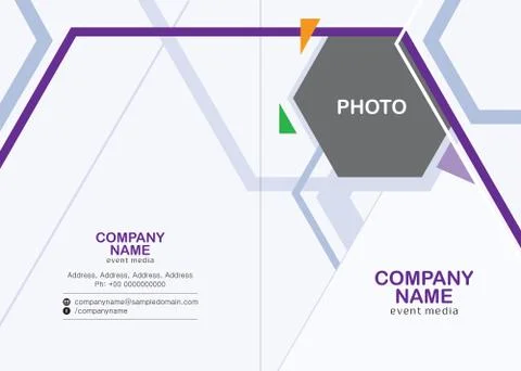 Brochure layout two side design or cover page design Stock Illustration