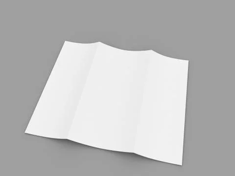 Brochure layout white paper sheet on a gray background. Stock Illustration