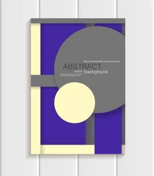 Brochure in material design style Stock Illustration