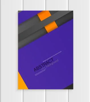 Brochure in material design style Stock Illustration