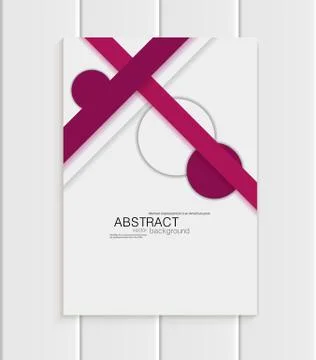 Brochure in material design style Stock Illustration