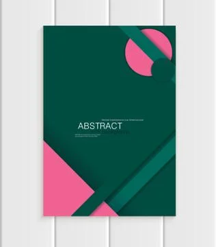 Brochure in material design style Stock Illustration