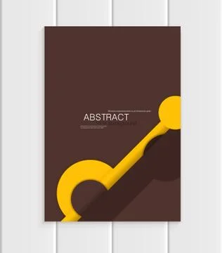 Brochure in material design style Stock Illustration