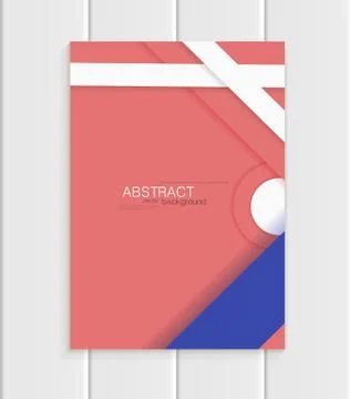Brochure in material design style Stock Illustration