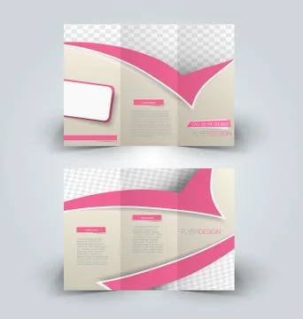 Brochure mock up design template Stock Illustration