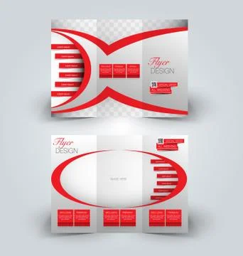Brochure mock up design template Stock Illustration