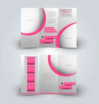 Brochure mock up design template Stock Illustration
