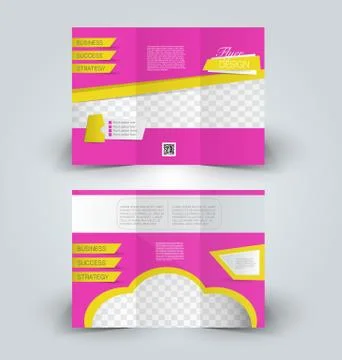 Brochure mock up design template Stock Illustration