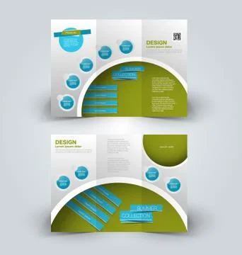 Brochure mock up design template Stock Illustration