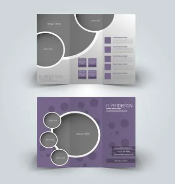 Brochure mock up design template Stock Illustration