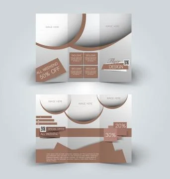 Brochure mock up design template Stock Illustration