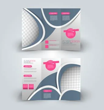 Brochure mock up design template Stock Illustration