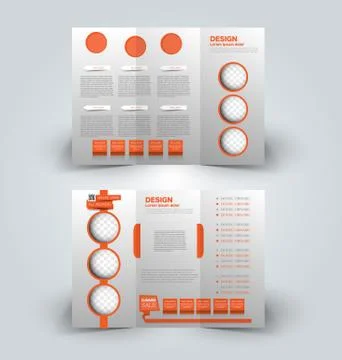 Brochure mock up design template Stock Illustration