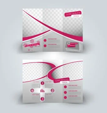 Brochure mock up design template Stock Illustration
