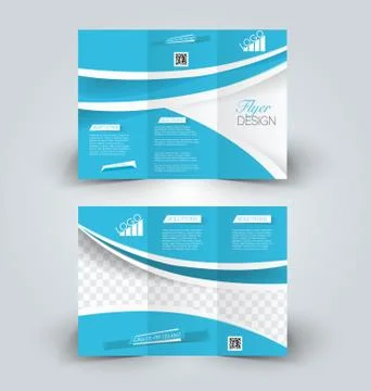 Brochure mock up design template Stock Illustration
