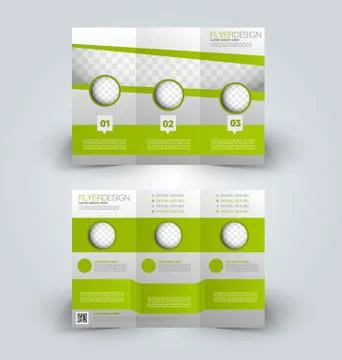 Brochure mock up design template Stock Illustration