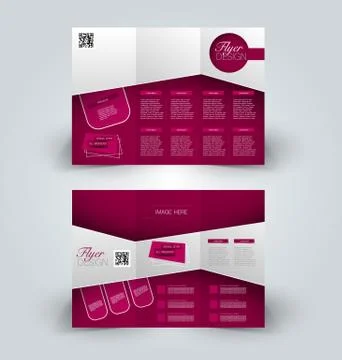 Brochure mock up design template Stock Illustration
