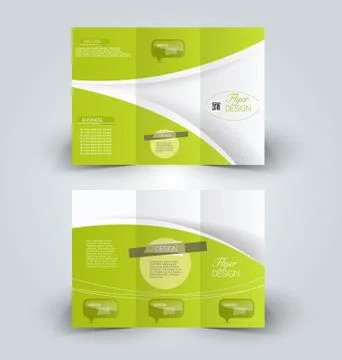 Brochure mock up design template Stock Illustration