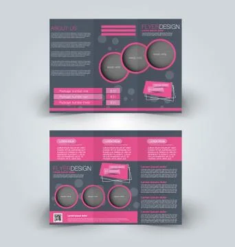 Brochure mock up design template Stock Illustration