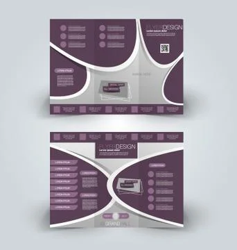 Brochure mock up design template Stock Illustration