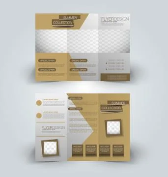 Brochure mock up design template Stock Illustration