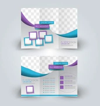 Brochure mock up design template Stock Illustration