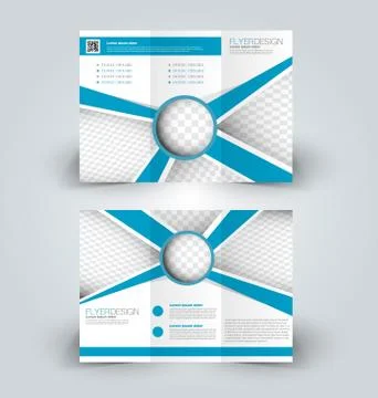 Brochure mock up design template Stock Illustration