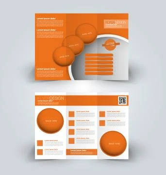 Brochure mock up design template Stock Illustration
