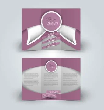 Brochure mock up design template Stock Illustration