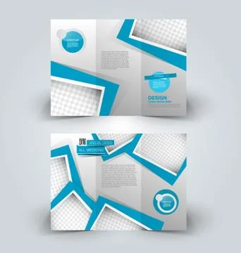 Brochure mock up design template Stock Illustration