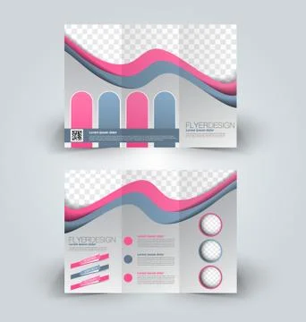 Brochure mock up design template Stock Illustration