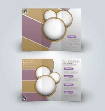 Brochure mock up design template Stock Illustration