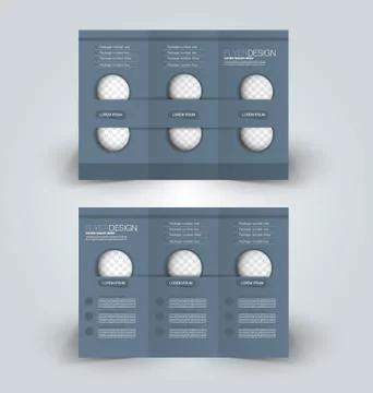 Brochure mock up design template Stock Illustration