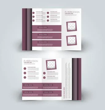 Brochure mock up design template Stock Illustration