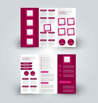 Brochure mock up design template Stock Illustration