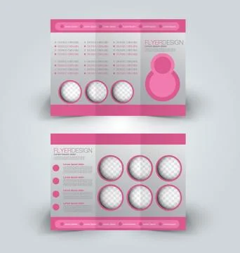 Brochure mock up design template Stock Illustration
