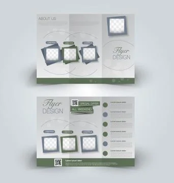 Brochure mock up design template Stock Illustration