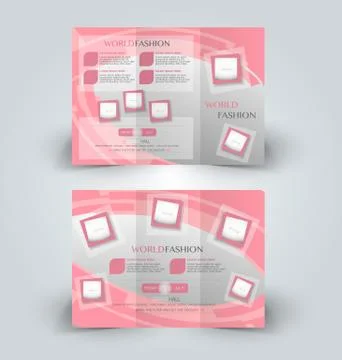 Brochure mock up design template Stock Illustration