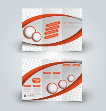 Brochure mock up design template Stock Illustration