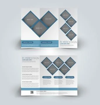 Brochure mock up design template Stock Illustration