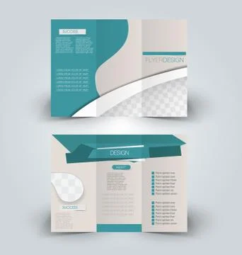 Brochure mock up design template Stock Illustration