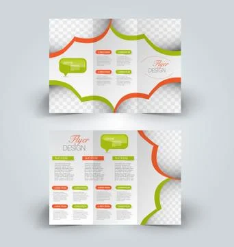 Brochure mock up design template Stock Illustration
