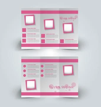 Brochure mock up design template Stock Illustration