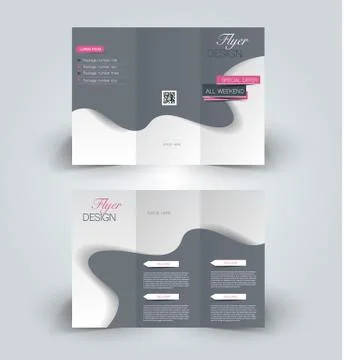 Brochure mock up design template Stock Illustration