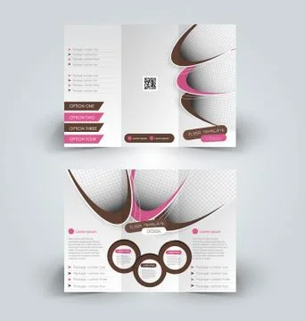 Brochure mock up design template Stock Illustration